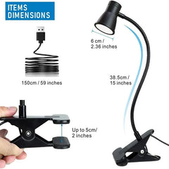 Bedside LED Clip Table Light Eye Protection Night Lamp Student children's Writing Reading Learning Special 3-color Table Lamps