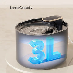3L Automatic Cat Water Fountain Electric Plastic Automatic Sensor Drinker USB Plug Large Capacity Pet Water Dispenser for Home