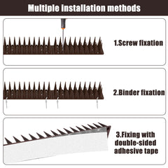 12-60Pcs Anti Climb Bird Spikes Fence Wall Spikes Stop Birds and Cats Sitting on Fence Cat Repellent Spike for Deterrent Burglar