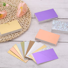 50/100Pcs Business Card Stock Blank Business Cards for Laser Printer Small Message Card Graffiti Scrapbooking DIY Thanks