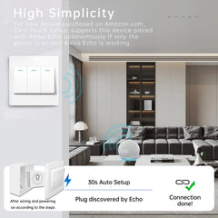 Matter WiFi Smart Switch 16A Smart Home Light Switch Relay Module Voice Control Work with Alexa Google Homekit Smartthings Tuya