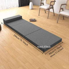Foldable floor mattress, portable nap mat, travel couch mat, memory sponge mat, portable sleeping mat for lunch break and travel