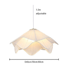 Nordic Minimalist Cream Pendant Lights White Fabric Led Living Room Bedroom Home Decor Chandelier Balcony Hanging Lamp Fixture
