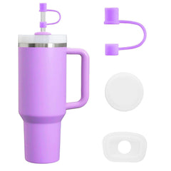 MOLOSLEEVE Straw Toppersfor Stanley Straw Covers Cap for Stanley Cup 2.0Silicone Dust-Proof Straw Caps Compatible with Stanley Cup Accessories 40oz 30oz 20oz(Purple)
