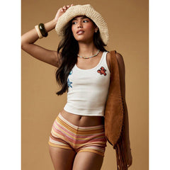 Hollow Out Lace Backless Shorts