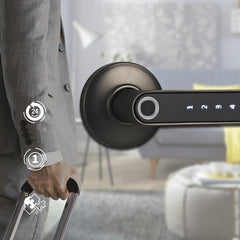 Smart Lock Fingerprint Password Electric Digital Lock Alloy Keyless Security Door Handle For Home