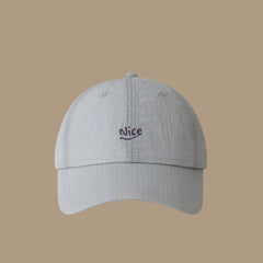 Summer Women's Fine-check Embroidered Nice Letter Style Fashionable And Simple Baseball Cap, Suitable For Daily Commuting And School Wear, Versatile Soft-brimmed Hat