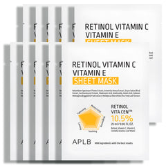 APLB Retinol Vitamin C Vitamin E Sheet Mask 25ml X 10ea