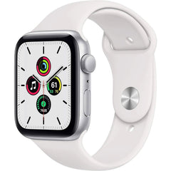 Apple Watch SE GPS Silver Aluminum Case with Sport Band (Refurbished)