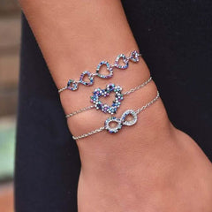 Arden Dark Colored Heart Bracelet