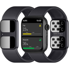 AURA Strap 2 Compatible w Apple Watch (45/49 mm (44/42mm), Coal Black) (Refurbished)