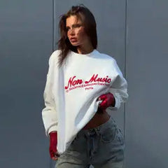 Stylish, Personalized American Retro Sweatshirt With A Distinctive Print Design