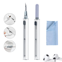 Airpod Cleaner Kit,Earbud Cleaning Kit for Airpods Pro 1 2 3, Multi-Function Cleaning Pen with Soft Brush Flocking Sponge,Suitable for Bluetooth Headset Charging Box Mobile Phone Earbud (1Pcs)