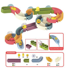 Baby Bath Toys DIY Marble Race Run Assembling Track