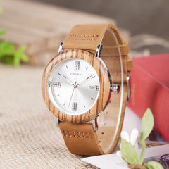 Mens And Womens Minimalist Casual Retro Wooden Watch