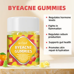 Custom Private Label ByeAcne Gummies -Hormone Balance Reduce Acne &Supports Gut Health No Sugar GMP Certified