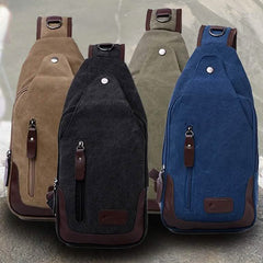 Canvas Shoulder Sling Bag - Assorted Colors