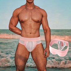 Bullet-detachable Sexy Mens Briefs Mesh Briefs