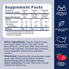 Childrens Melatonin Gummies Strawberry Flavor Functional Gummies