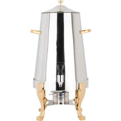 Choice Deluxe Stainless Steel 80 cup Coffee Chafer Urn with Gold Accents