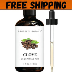 Brooklyn Botany Clove Essential Oil – 4 fl. oz. (118ml) with Dropper