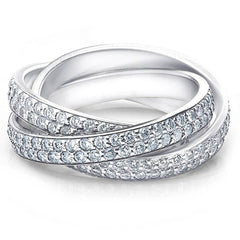 Crystal Rolling Eternity Ring