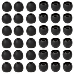 CYADCI 36 Pieces Large Earbud Tips Soft and Comfortable Silicone Earbud Tips Ear Bud Replacement Pieces Silicone Fit Most in-Ear Headphones,Inner Hole 3.8mm -5.5mm,Large Black Earbuds Silicone Tips