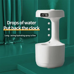 Bedroom Anti-Gravity Humidifier With Clock Water Drop Backflow Aroma Diffuser Large Capacity Office Bedroom Mute Heavy Fog Household Sprayer