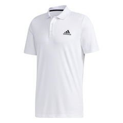 adidas Mens Designed 2 Move 3-Stripes Polo Shirt White/Black Small