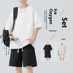 Men's Round Neck Quick-drying Breathable Loose Leisure Suit