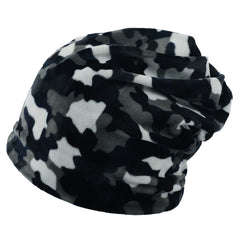 Double-layer Short-pile Bonnet With Multi-colored Plaid Pattern