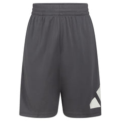 adidas Boys Elastic Waistband Essential Woven Sportswear Shorts Dark Grey