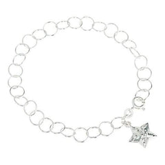 Diamond Cut Star Charm Bracelet