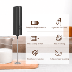 Electric Milk Frother Home Kitchen, Appliances, Handheld Egg Beater Household Supplies, Summer Cordless Coffee Bean Blender for Smoothies, Latte, Matcha, Eggs & More, Kitchen Accessories