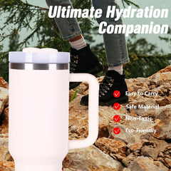 40oz V2 large capacity tumbler, With Handle And Straw Lid, Insulated Reusable Stainless Steel Water Bottles Travel Mug Coffee Cup car cup water cup For Men Women Outdoor Camping Driving, gift