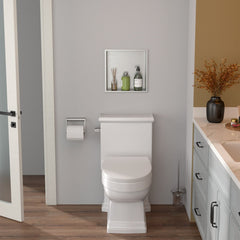 Brushed Stainless Steel Wall Shower Niche , Double Recessed Shower Shelf for Bathroom