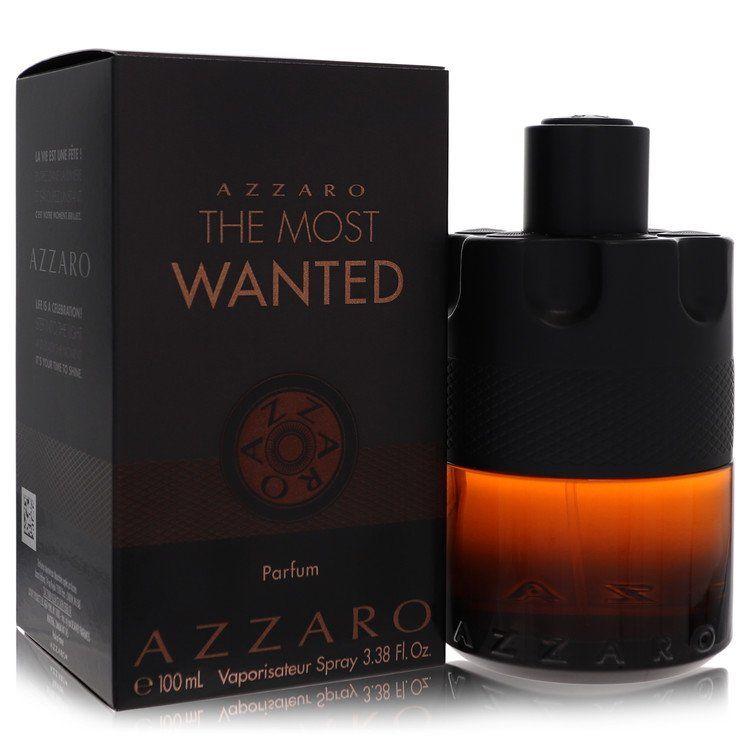 Azzaro The Most Wanted Parfum for men, 3.4 oz spray bottle and box.