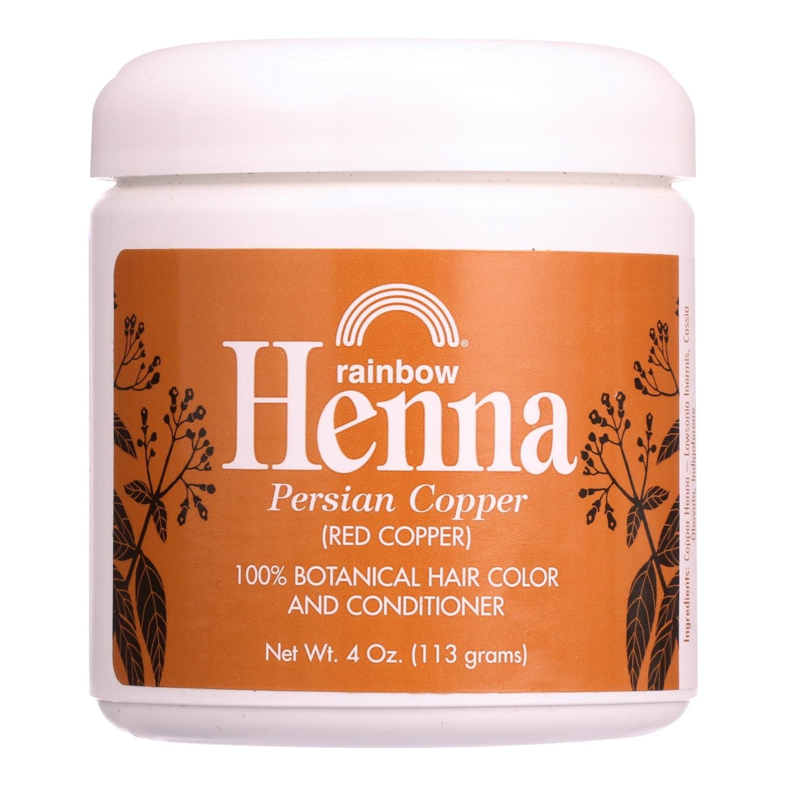 Rainbow Research persian copper henna hair color and conditioner, Red Copper 4 oz tub.