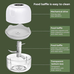 Mini Electric Garlic Chopper, Food Processors Small, Garlic Mincer Crusher Vegetable Chopper, Meat Grinder Masher Kitchen Tool, Portable Blender for Onion, Ginger, Veggie, Spice, Herb, Fruit, Nuts