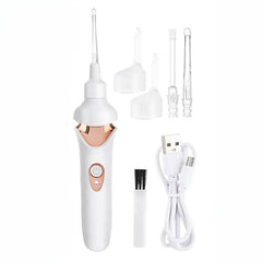 Electric Ear Cordless Safe Vibration Painless Vacuum Ear Wax Pick Cleaner Remover Spiral
