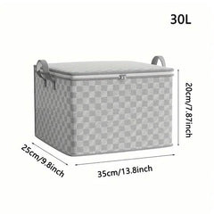 Checkerboard Canvas Portable Storage Box
