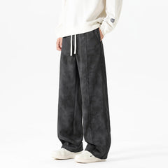 Pantalon homme rétro décontracté, ample à jambes larges