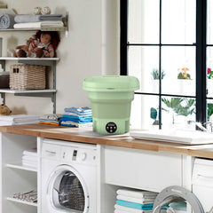 Foldable Laundry Machine with Detachable Drain Basket