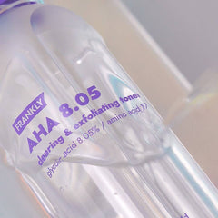 FRANKLY AHA 8.05% Toner 100ml bottle, AHA exfoliating toner 100ml for smooth, refined skin.