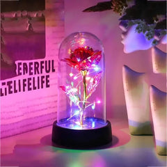 Golden Foil Rose Flower Lamp, Decorative Light Ornament