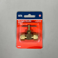 DO IT BEST 6-PACK of Tube Brass Straight Needle Valve 3/8 In. Tube x 3/8 In. Tube 456090
