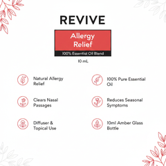 Mélange d'huiles essentielles 100 % pures Revive Allergy Relief 10ml