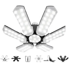 LED Garage Ceiling Lights 150W 15000LM 6500K with 6+1 Deformable Panels