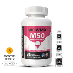 WOWMD M50 Menopause Essential 3 months supply, a menopause support supplement for hormonal wellness.