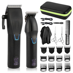 Men Electric Barber Clipper Hair Cutting Combo Set T Outliner Shaver Trimmers
